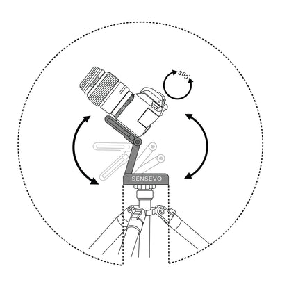 Kepala Tripod Fitur Gerak Samping & Miring SENSEVO FlexShot